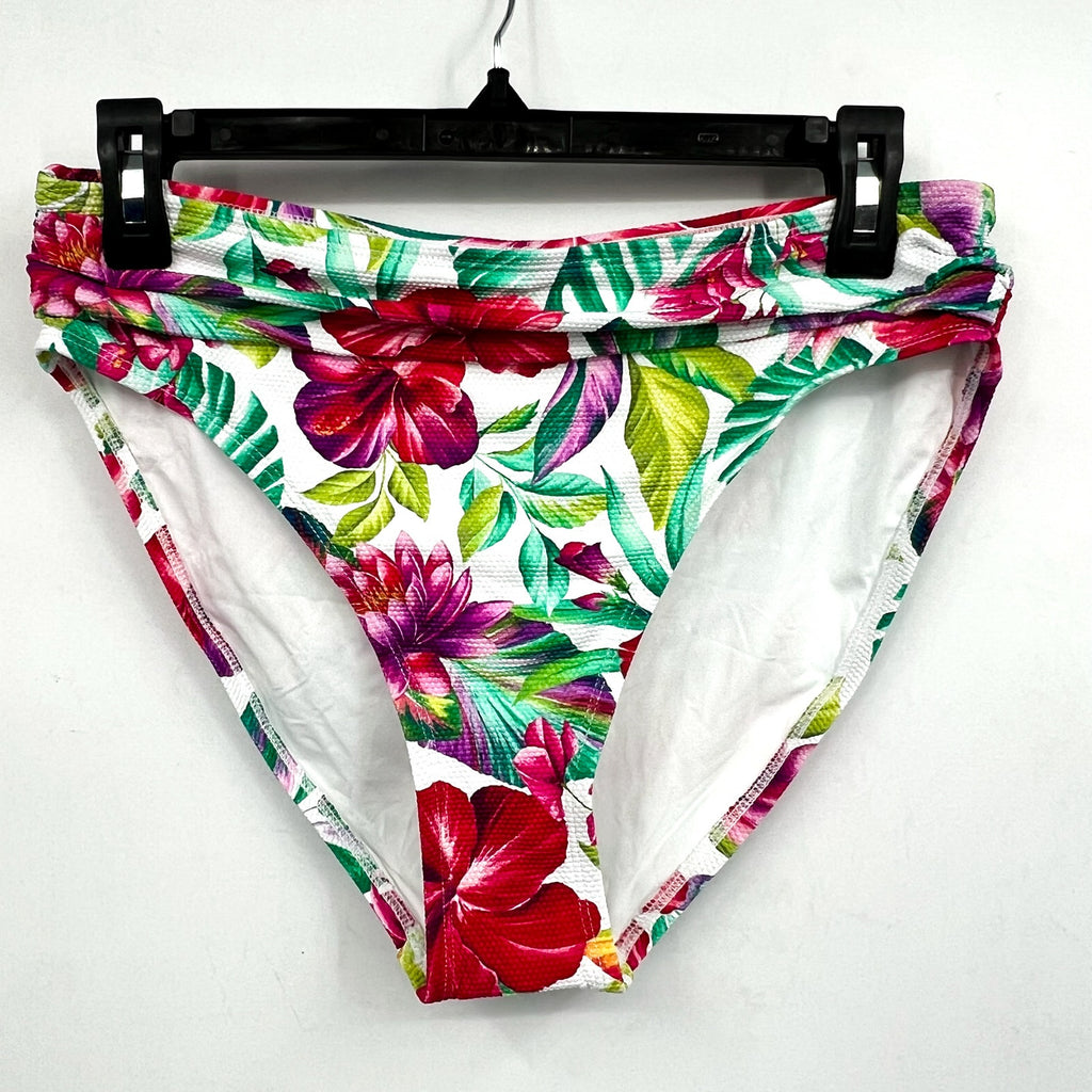 TOMMY BAHAMA Island Cays Fiesta Bikini Bottoms Medium White Pink Floral NWT