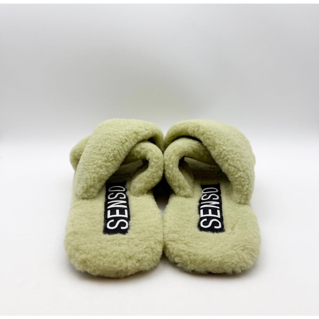 SENSO Women's Inka IV Slide Sandals EU 42 Size 12M Pistachio Green Cotton NWOB