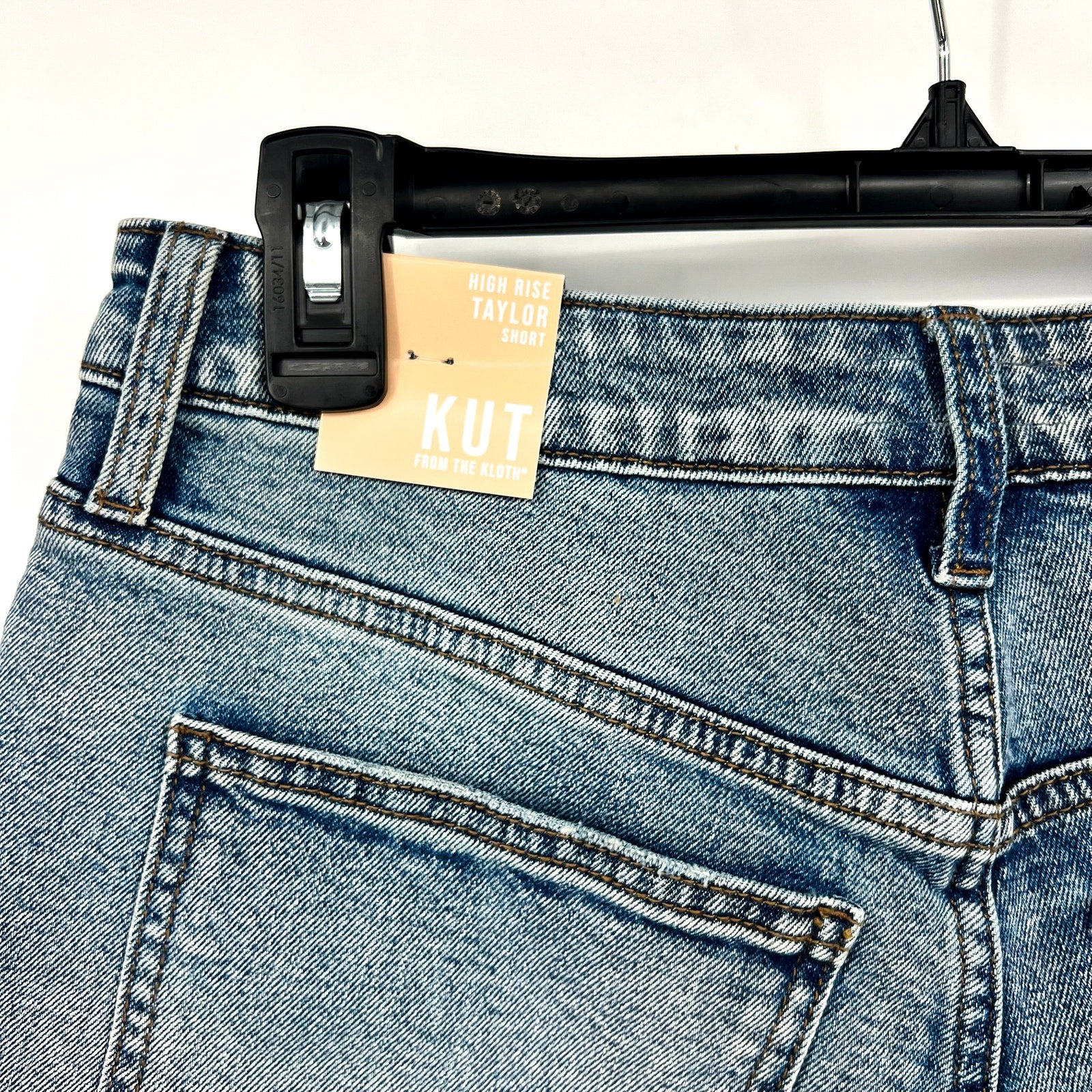 KUT FROM THE KLOTH Taylor Denim Shorts Size 2 Freedom Blue High Waist CutOff NWT