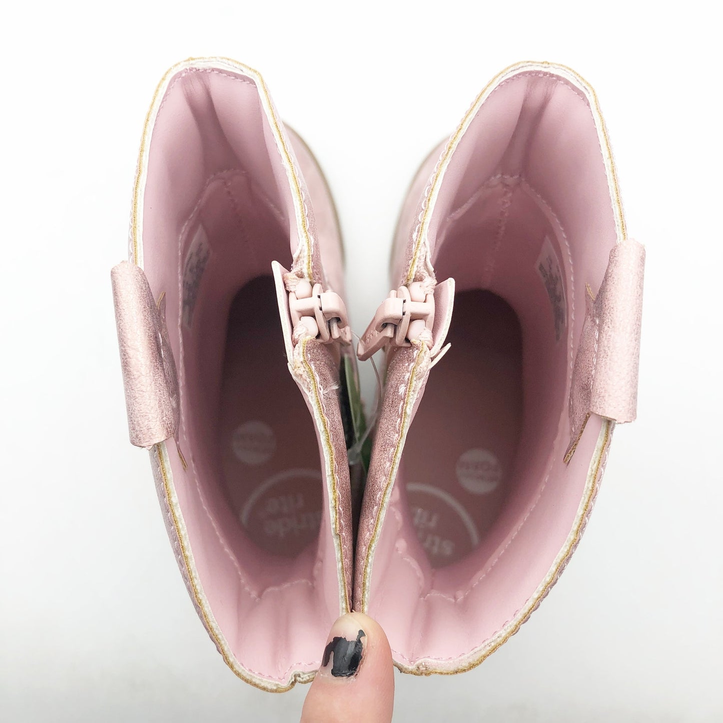 Stride Rite Girls SR Wynona Blush Boots Size 11 Toddler Shoes Pink Sparkle NIB