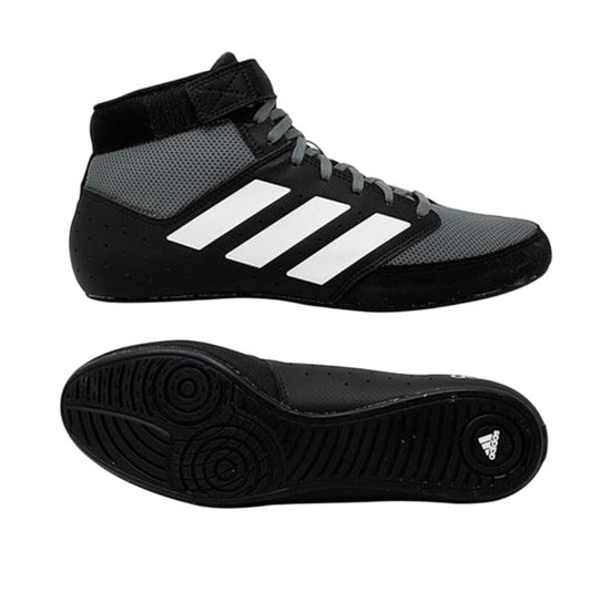 Adidas Mens Mat Hog 2.0 Wrestling Shoes US 9.5 Black White Athletic NWOB