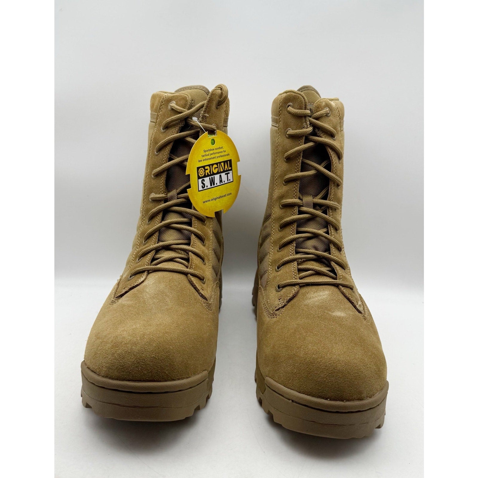 T3865. Original S.W.A.T.- MENS 15 WIDE- Classic 9" Boots Tan Coyote Slip Resistant NIB