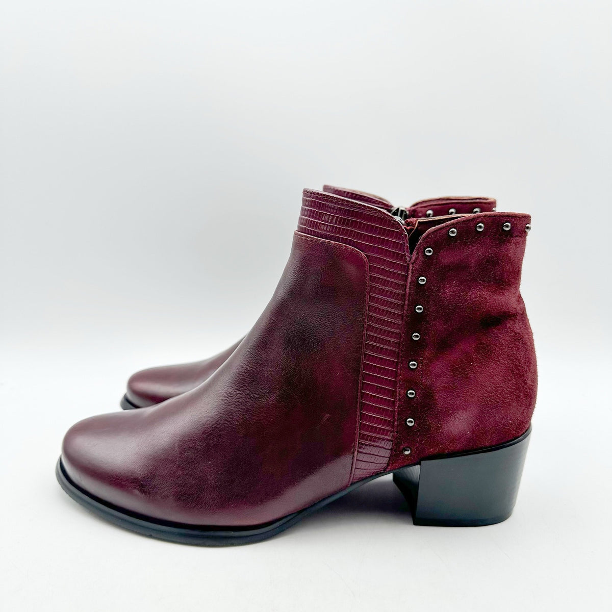 Spring Step Womens Kastania Ankle Boots EU 36 US 5.5-6 Bordeaux Red Leather NWOB