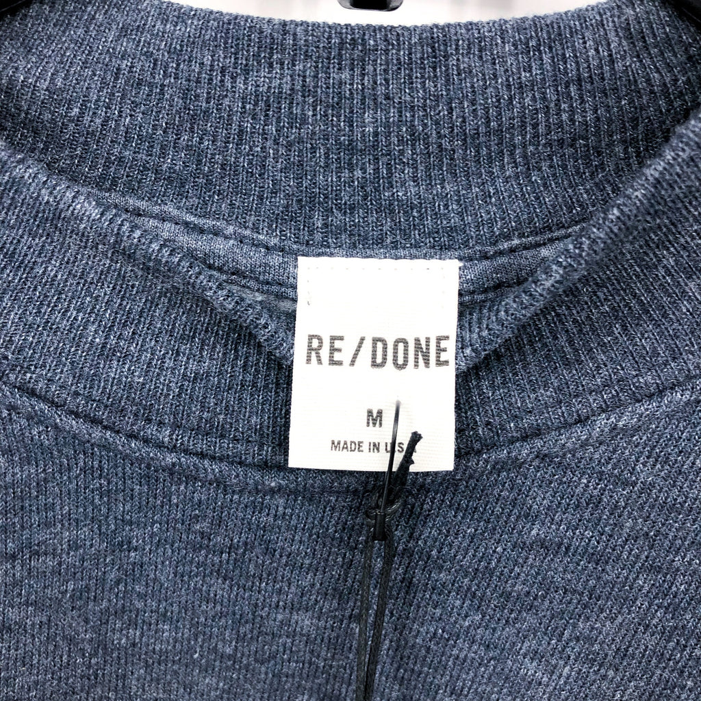 RE/DONE Shrunken Crewneck Sweater Blue XS