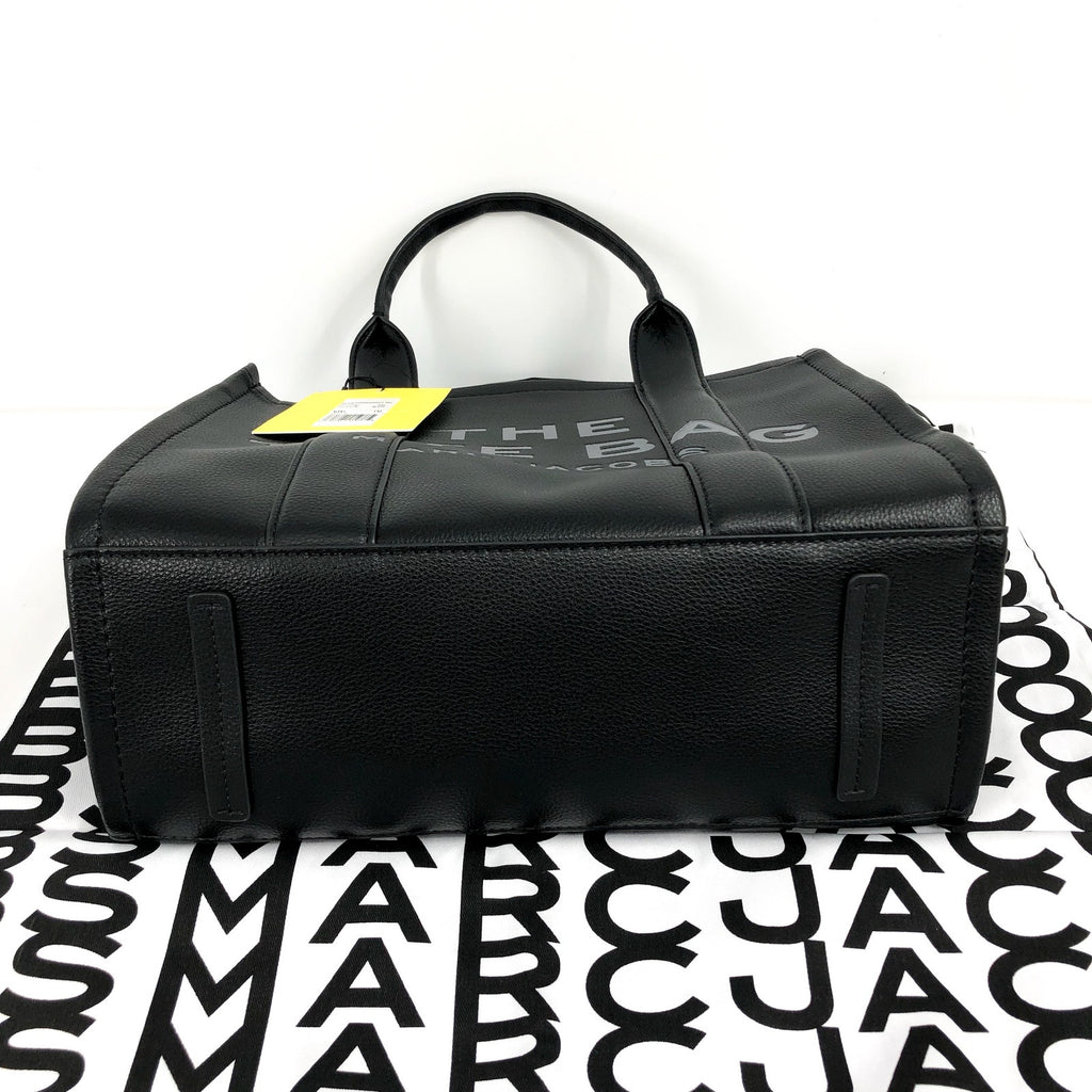MARC JACOBS The Leather Medium "The Tote Bag" Black Zipper Top H004L01PF21 NWT