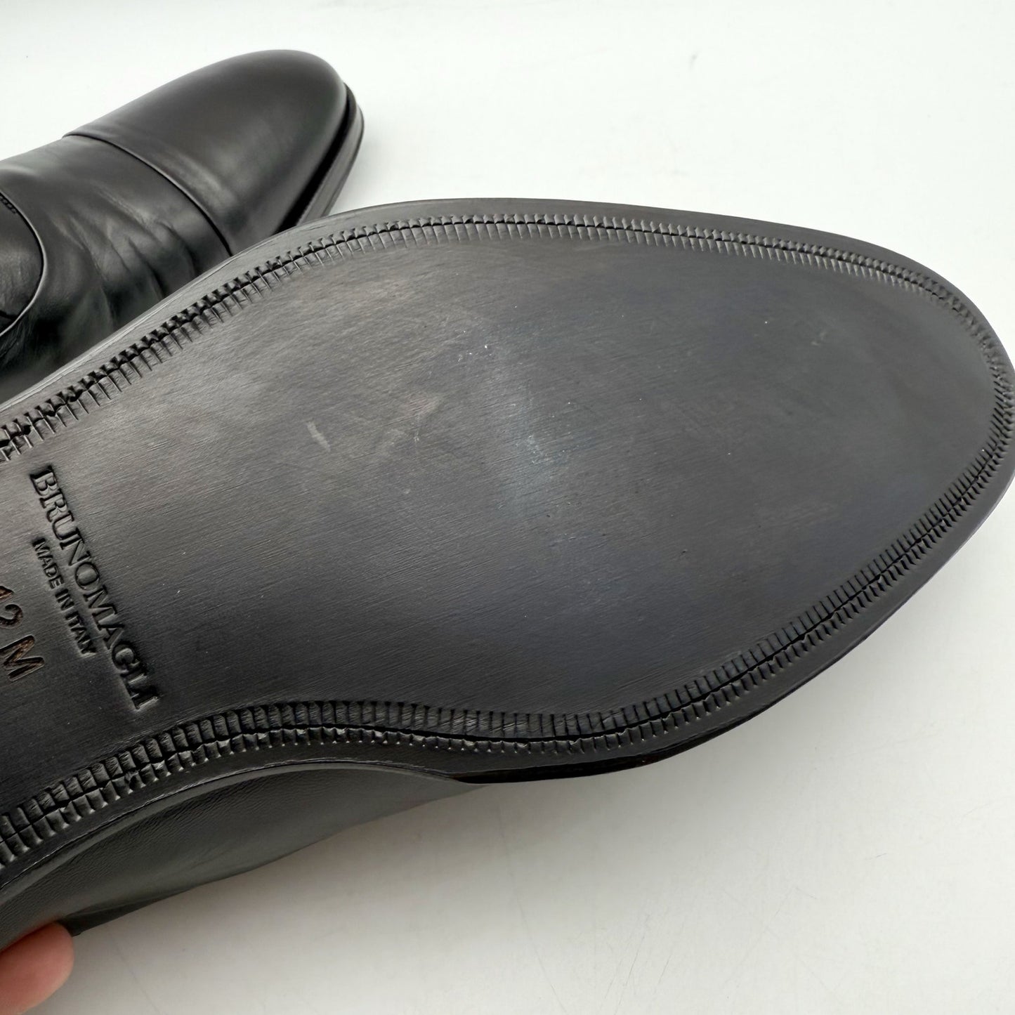 Bruno Magli Mens Maioco Lace up Cap Toe Dress Shoes US 12 D Black Leather NWOB