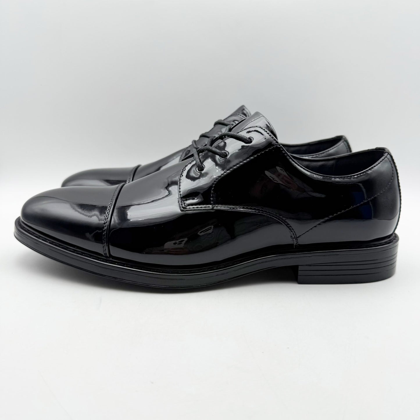 Nunn Bush Mens Centro Flex Cap Toe Oxford Shoes US 9 Wide Black Leather NIB