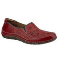 L'Artiste Womens Libora Loafers EU 37 US 7 Red Leather Slip On Perforated NIB