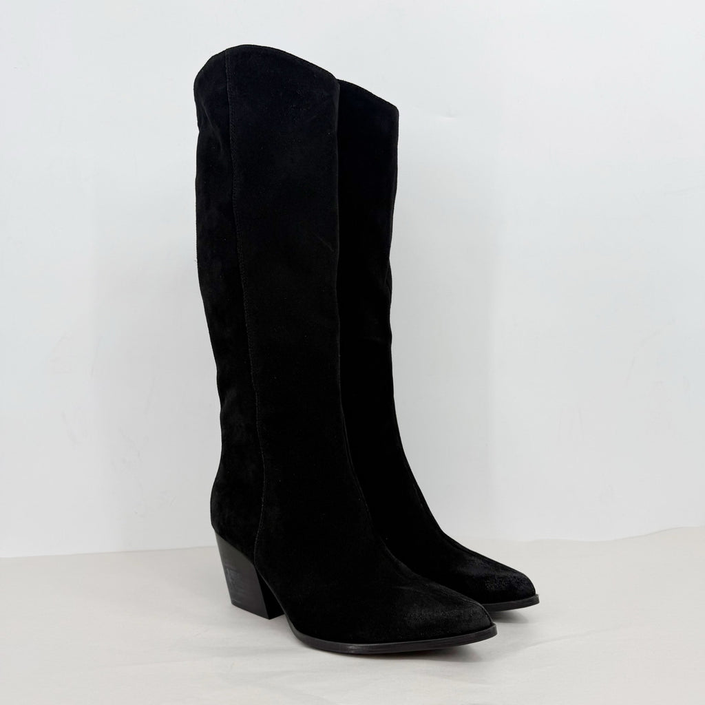 Seychelles Womens Begging You Knee High Boots US 9 M Black Suede Boho NWOB