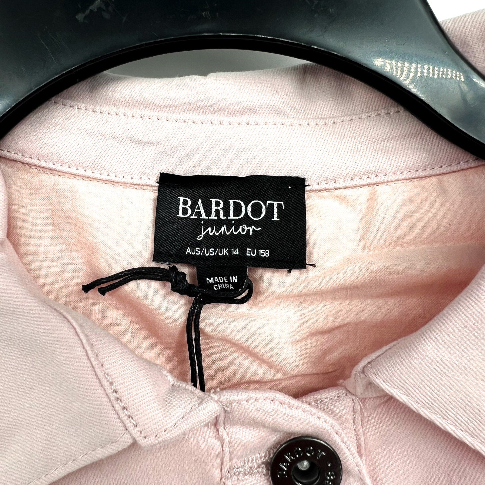 BARDOT JUNIOR Girls Rae Utility Romper Size 14 Blush Pink Short Sleeve Belt NWT