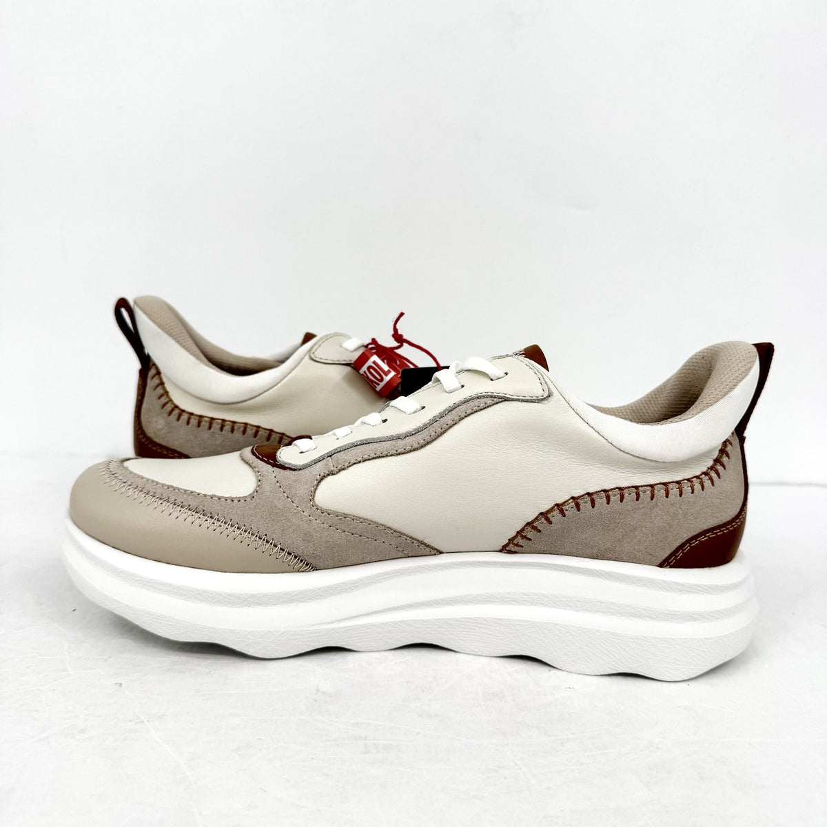 Pikolinos Womens Zahara Casual Sneakers EU 42 Size 11 Cream Tan Suede NIB