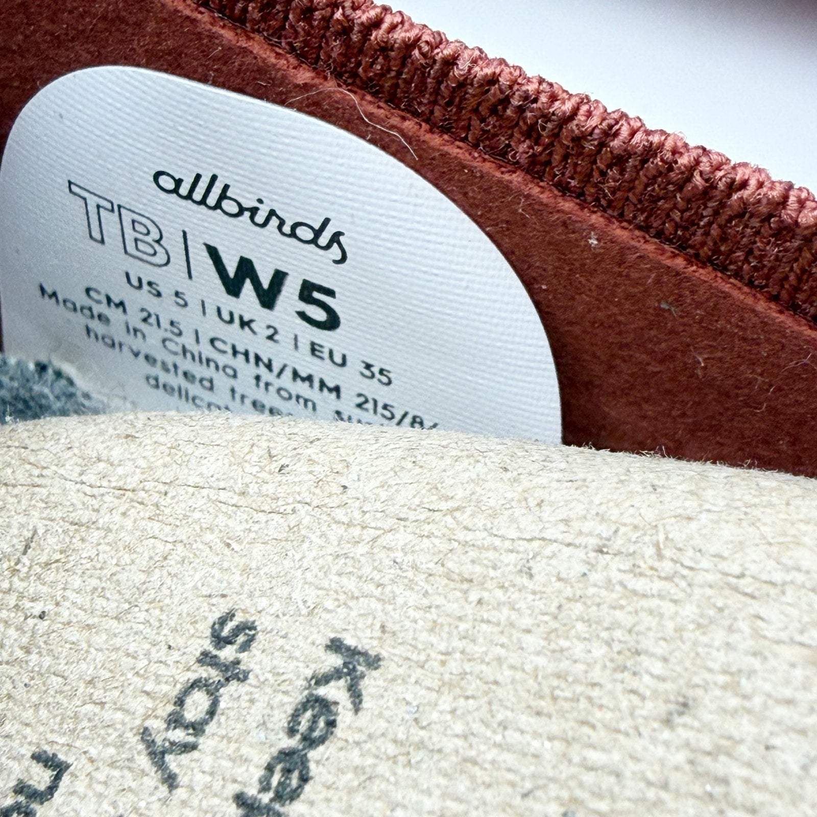 Allbirds Womens Tree Breezer Flats US 5 EU 35 Maroon Red Slip On NIB