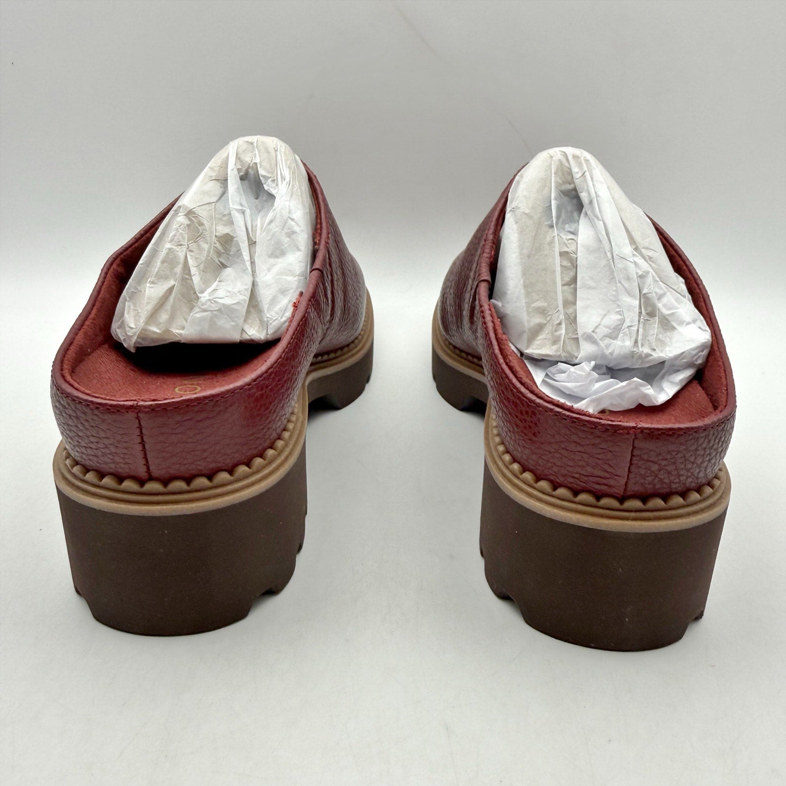 Vionic Womens Fairfax Clogs US 6 M EU 36 Red Vegan Leather Slip On NIB