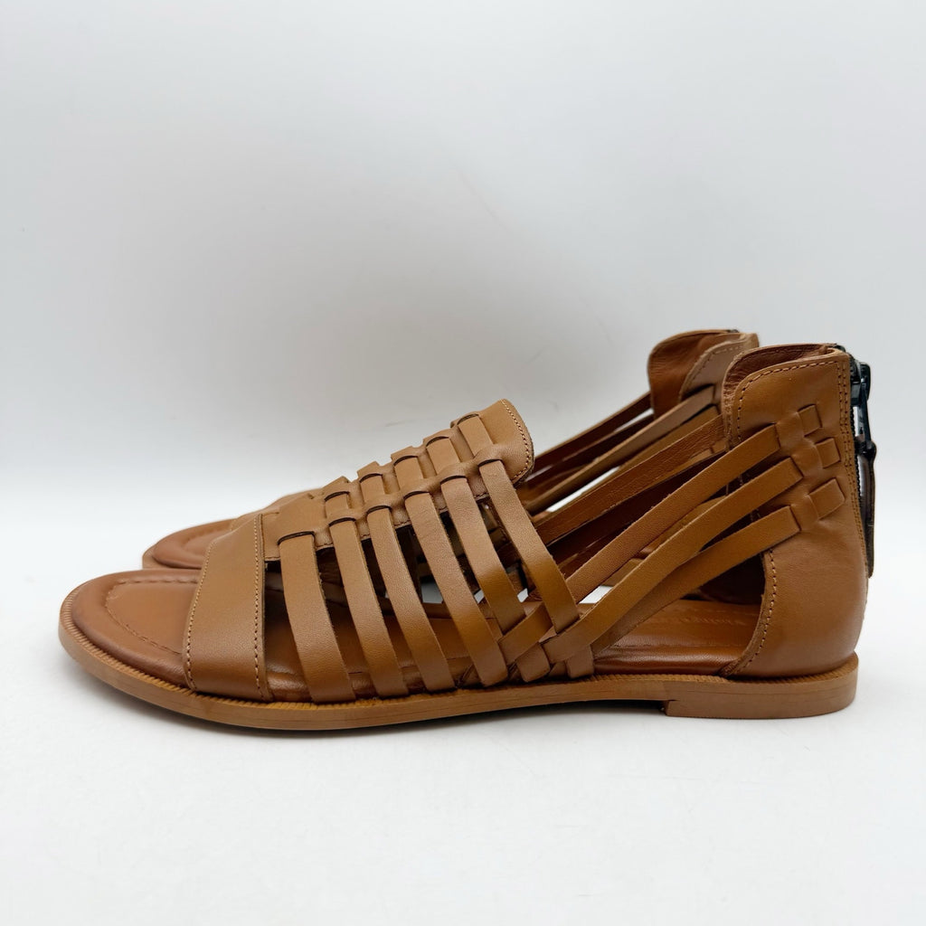 Vintage Foundry Co. Womens Keira Sandals US 8 EU 38.5 Camel Brown Leather NWOB
