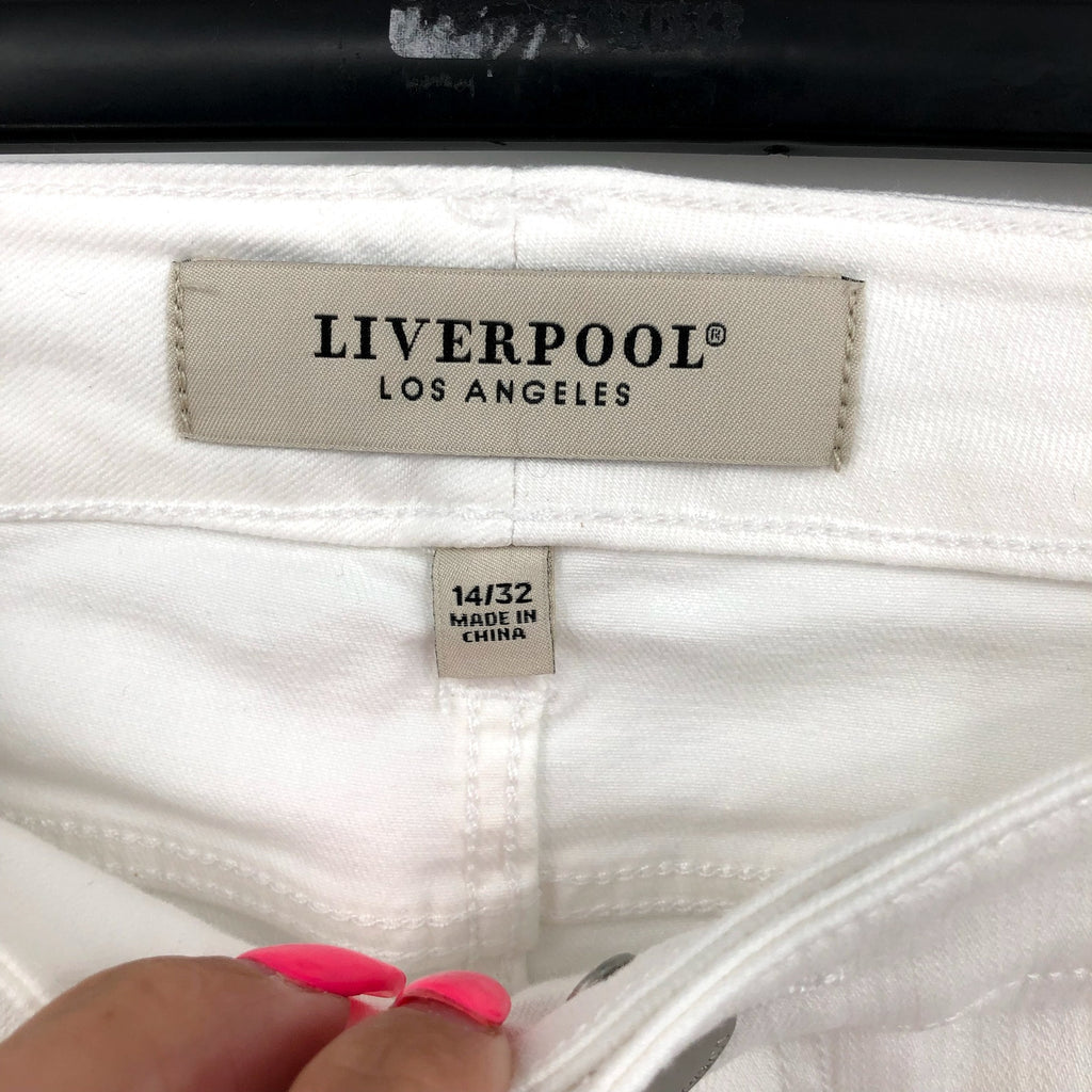 LIVERPOOL Abby Skinny Ankle Jeans Size 14 Bright White Mid Rise Stretch NWT