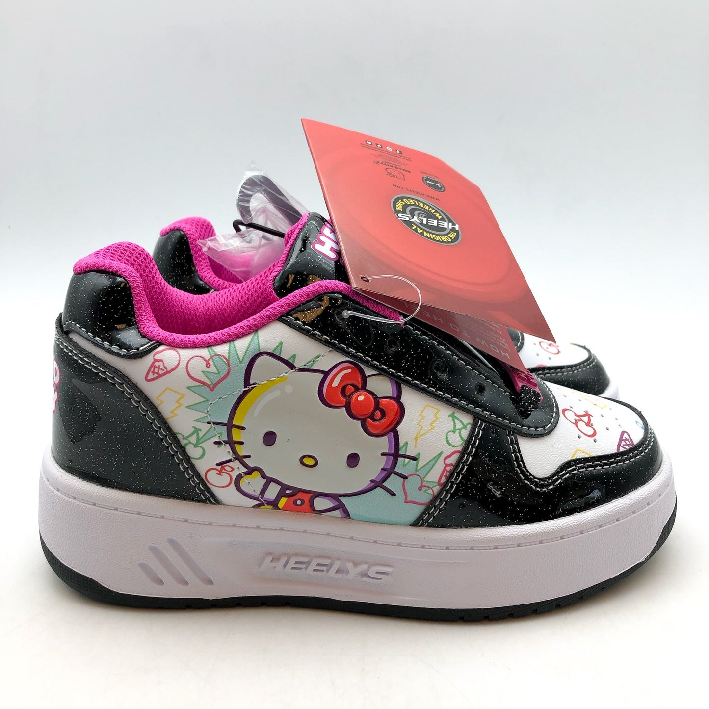 Heelys Girls Hello Kitty Kama Sneakers Youth 13 C EU 31 Black White Multi NIB