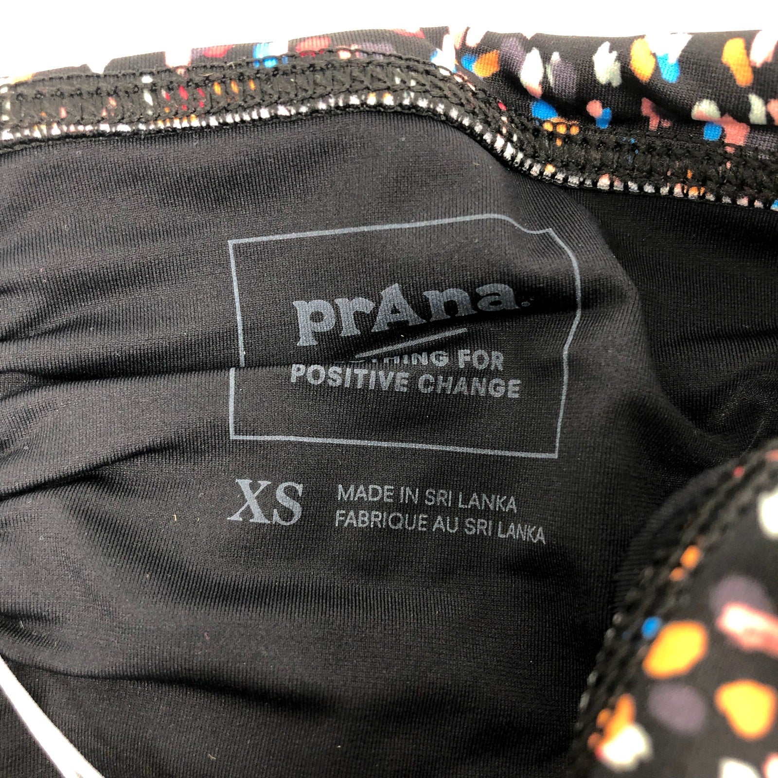 PRANA Women's Aurelia Bikini Bottom XS Black Alotta Dots High Waist NWT