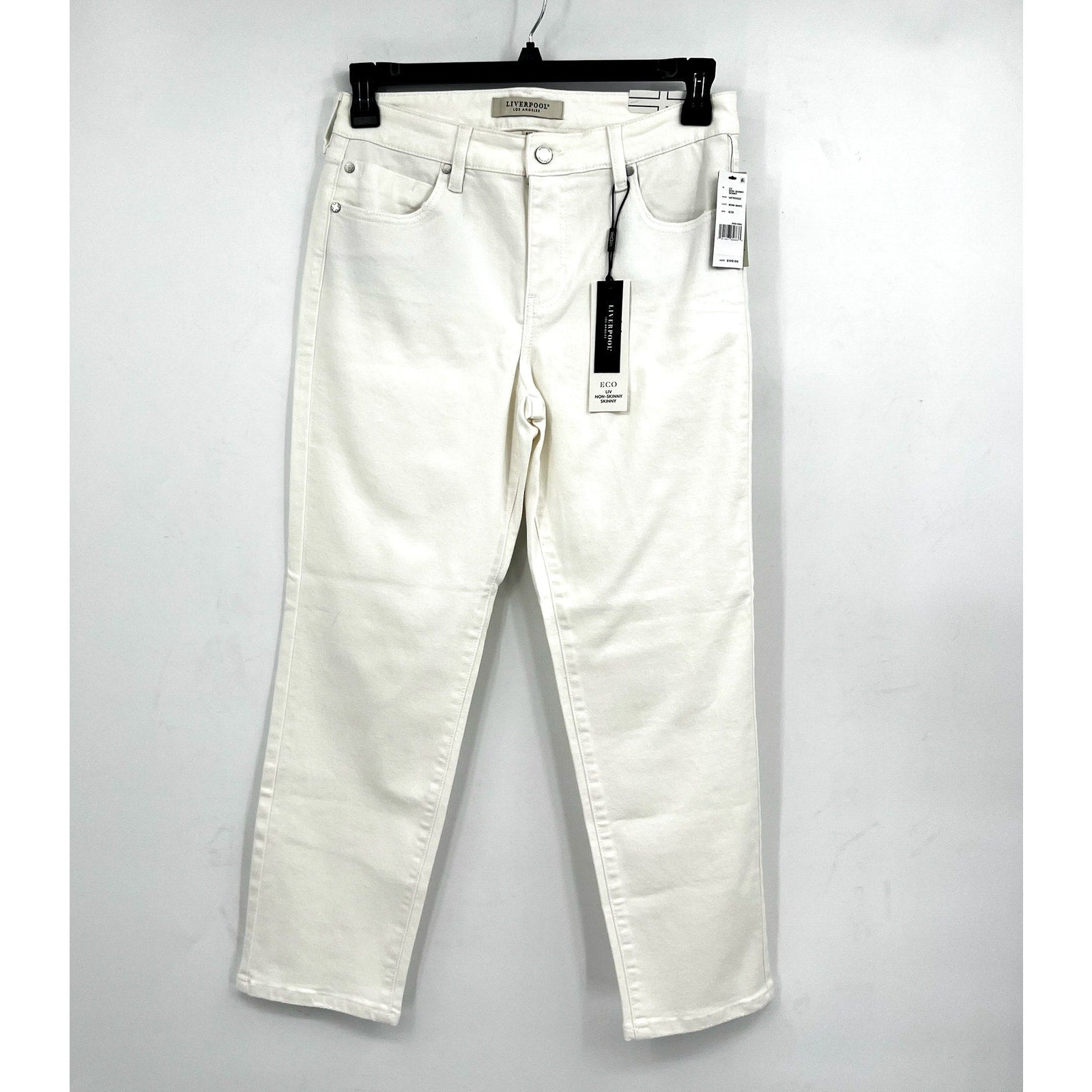 LIVERPOOL Liv Non-Skinny Skinny Jeans in Bone White Size 8/29 Stretch Denim NWT