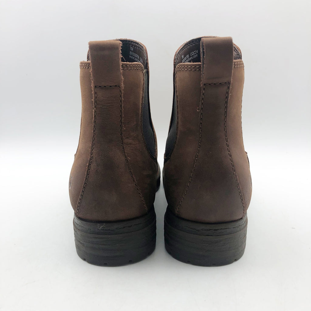 Born Women's Cove Chelsea Boots Size 7M Brown Suede Waterproof Ankle Bootie NIB