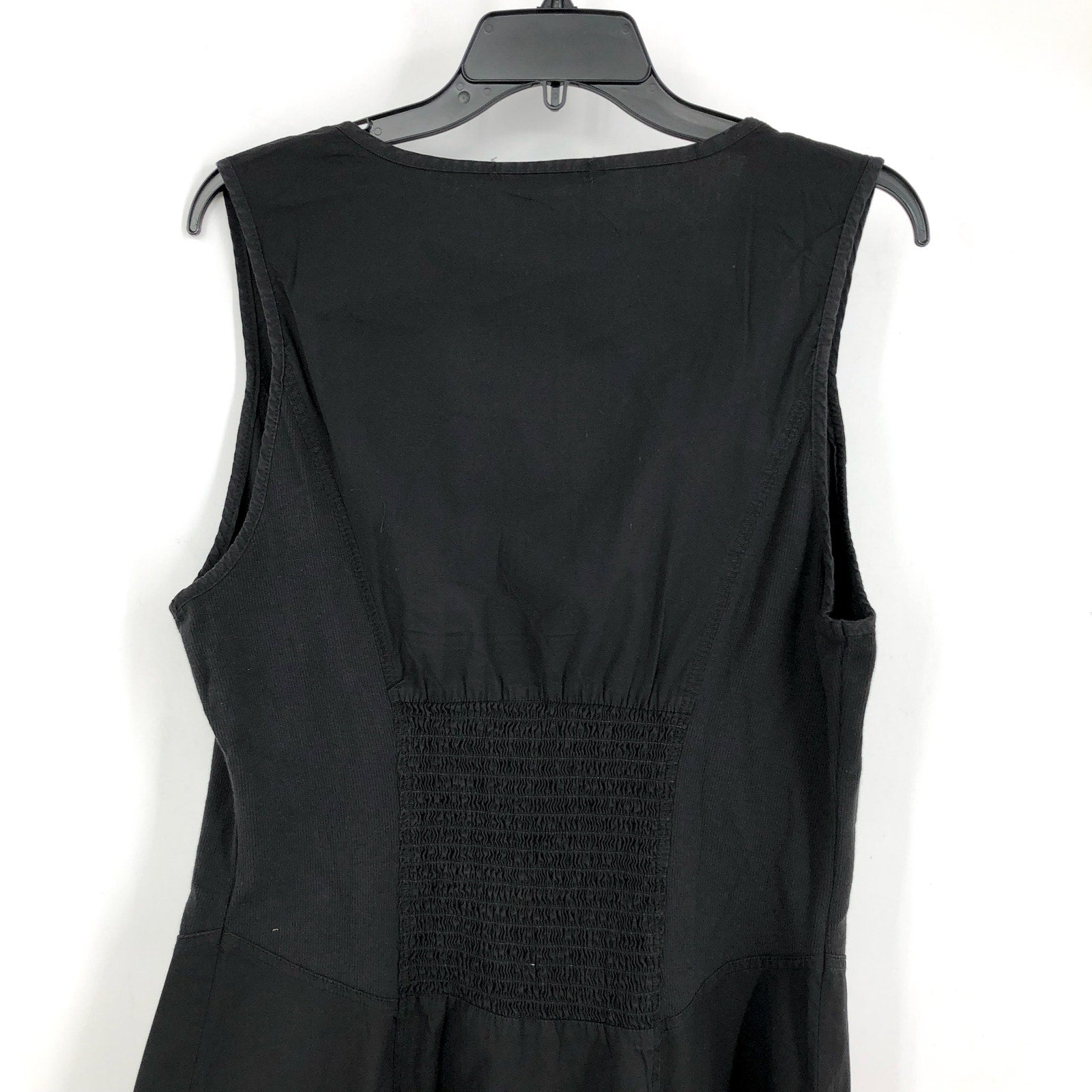 XCVI Women's Gibbon Tank Dress 2.0 Small Black V Neck Sleeveless Pockets NWT