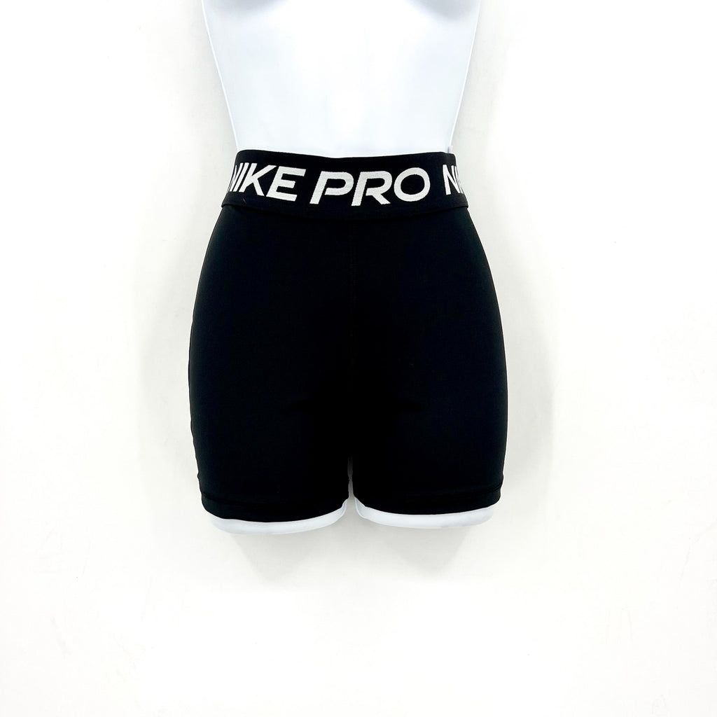 NIKE Pro 365 Dri-FIT Training 3" Mid Rise Bike Shorts Medium Black White NWT