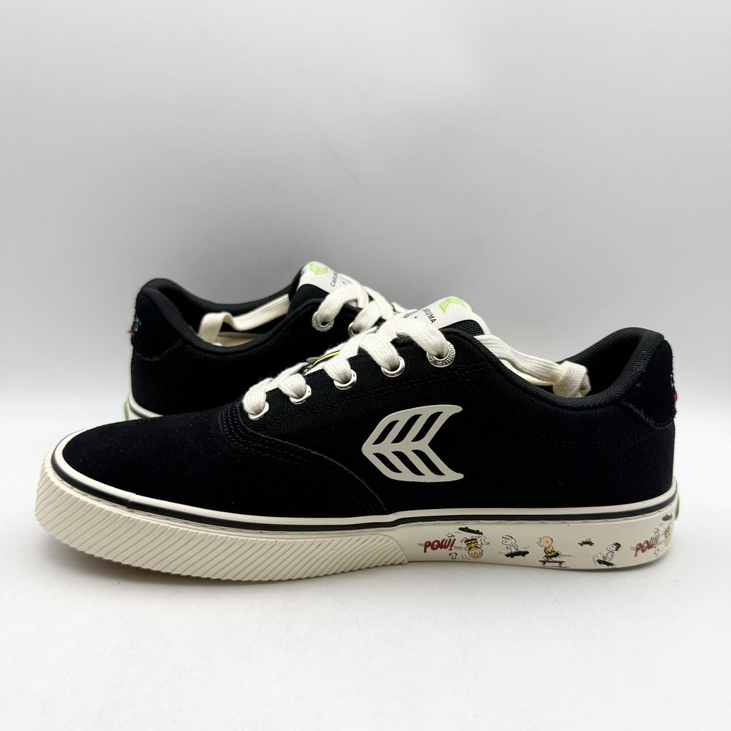 Cariuma Womens Peanuts Naioca Pro Skate Sneakers US 8.5 Black Canvas NIB