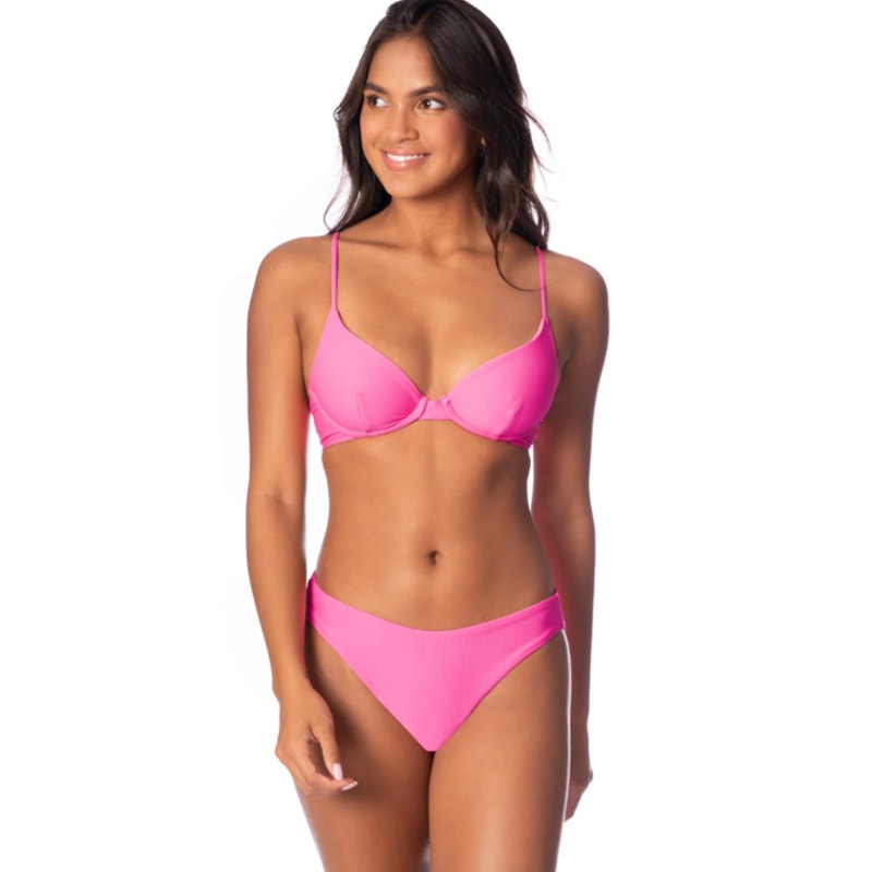 MAAJI Women's Sublimity Reversible Classic Bikini Bottom Medium Radiant Pink NWT