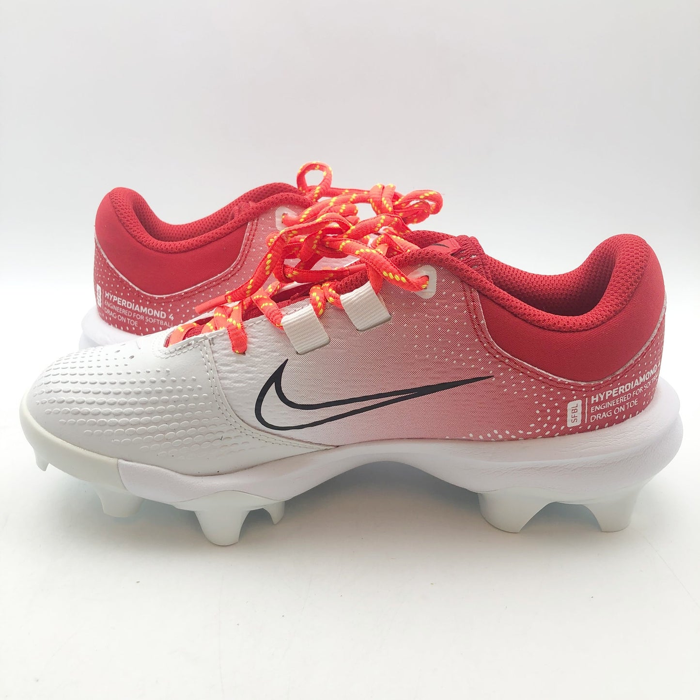 Nike Womens Hyperdiamond 4 Pro MCS Softball Cleats Size 6  Red White NWOB