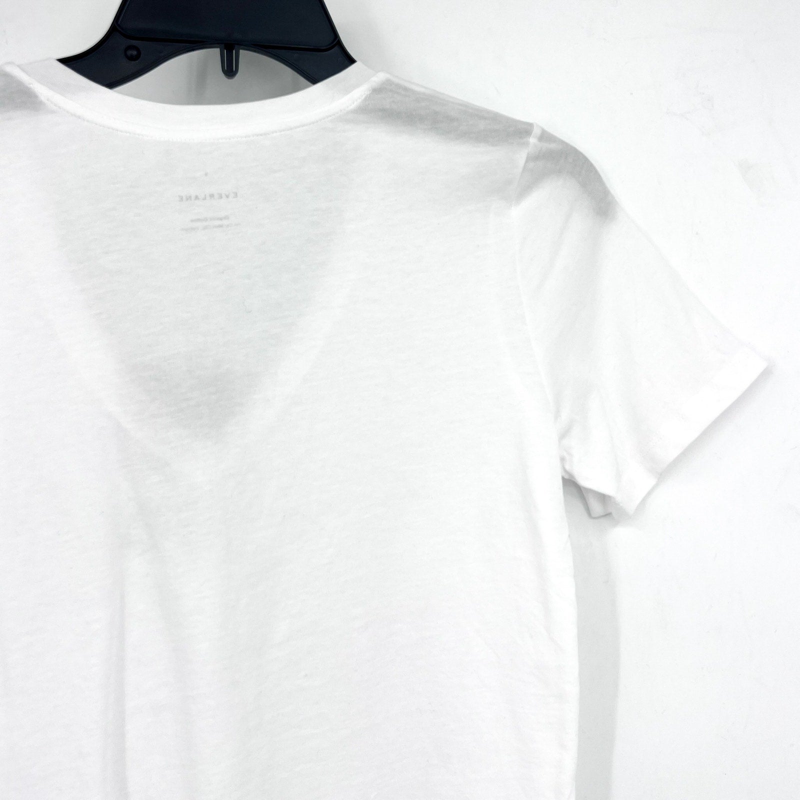 EVERLANE Women's The Organic Cotton V-Neck Tee Small White Short Sleeve NWT