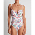 LAUREN RALPH LAUREN Fleurette One Piece Swimsuit Size 14 White Pink Floral NWT