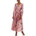 INC International Concepts Maxi Dress Size 10 Pink Chiffon Snake Print NWT