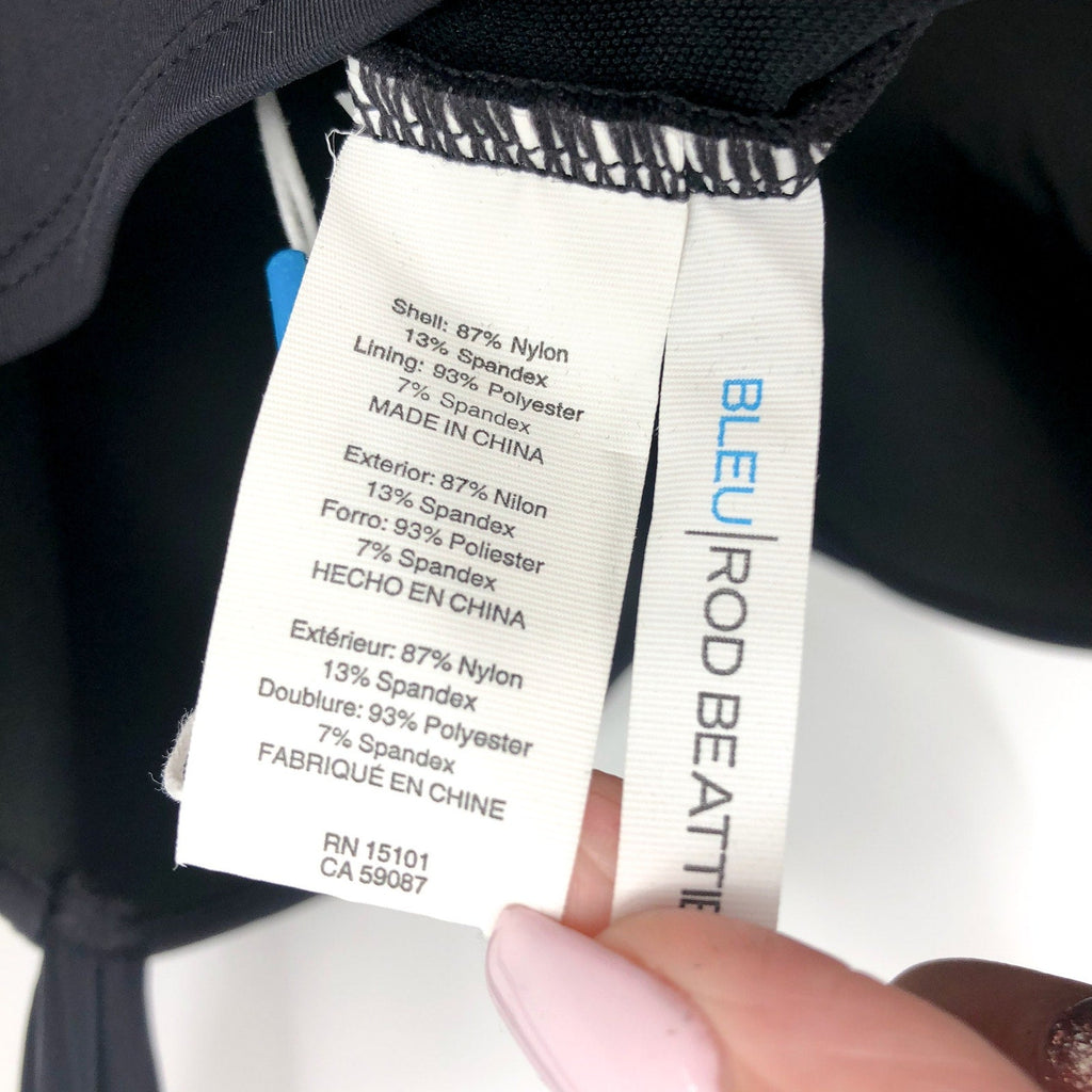 BLEU ROD BEATTIE Kore Bandeau One Piece Swimsuit Size 12 Black NWT