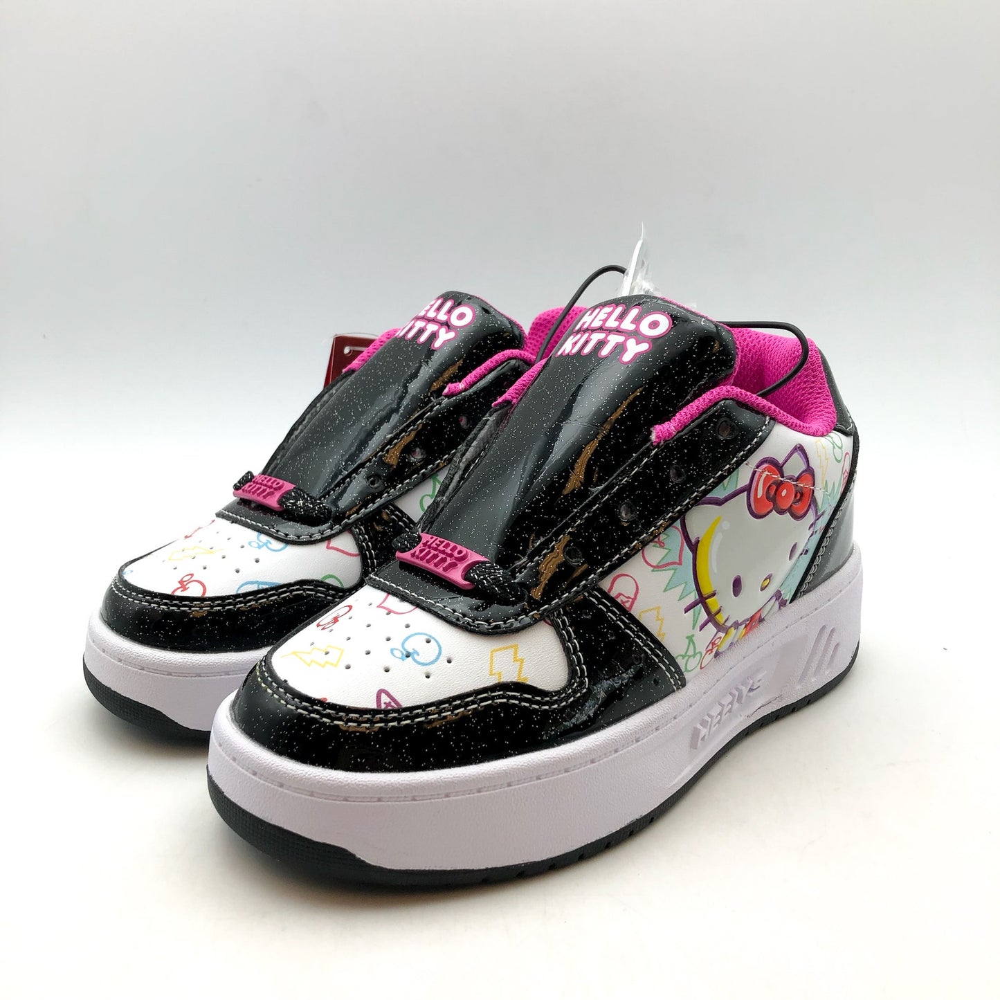 Heelys Girls Hello Kitty Kama Sneakers US 2 EU 33 Youth Black White Multi NIB
