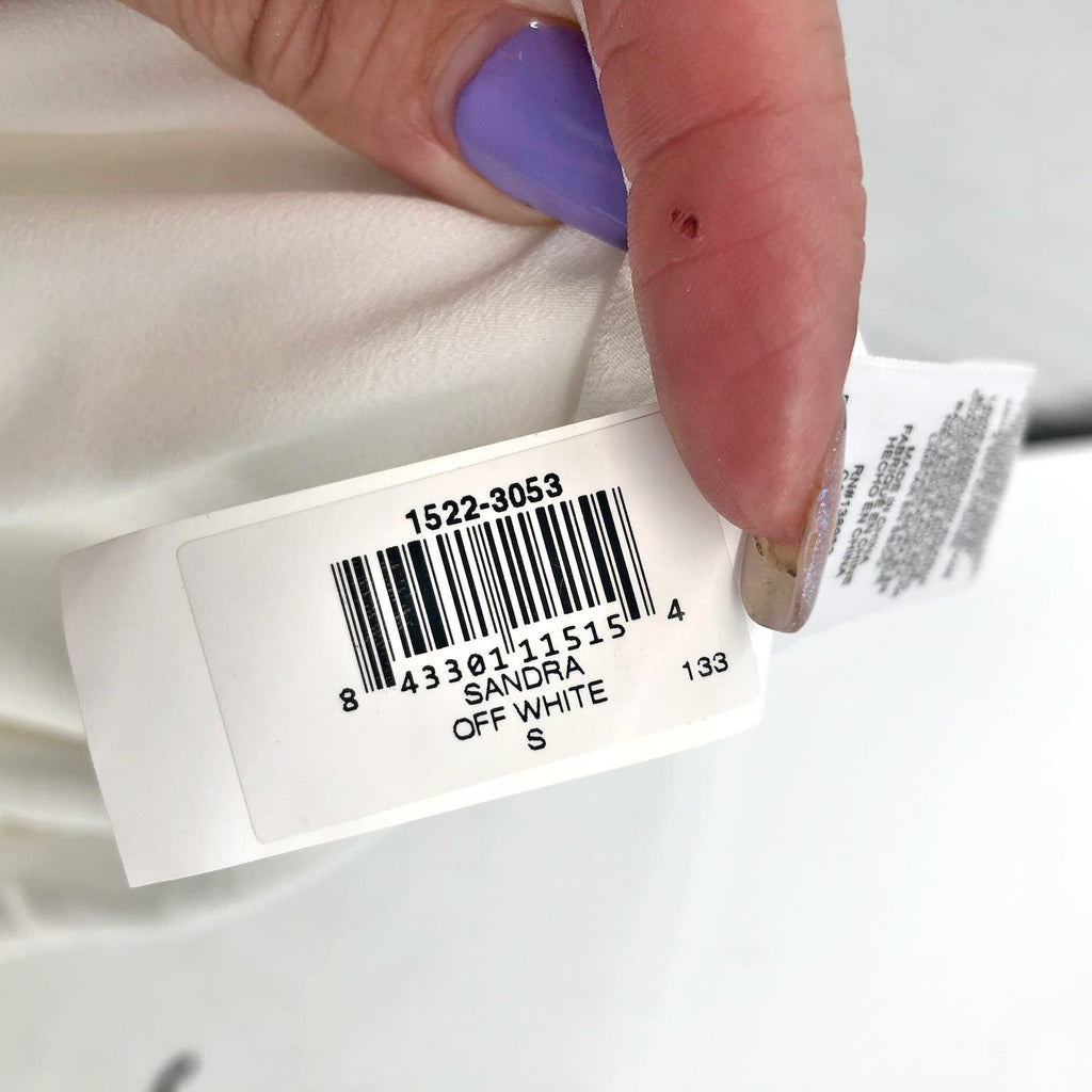 DRESS THE POPULATION Sandra Trumpet Gown Dress Small White Stretch Crepe NWT
