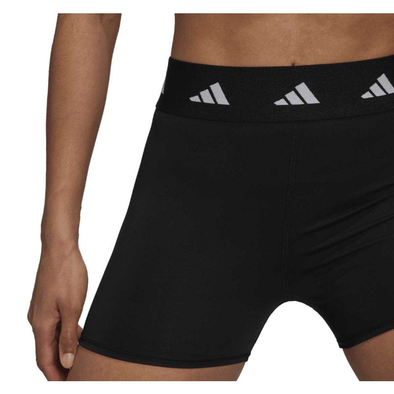 ADIDAS Women's TechFit Sport Short Tight XS Black Black Elastic Waist NWT