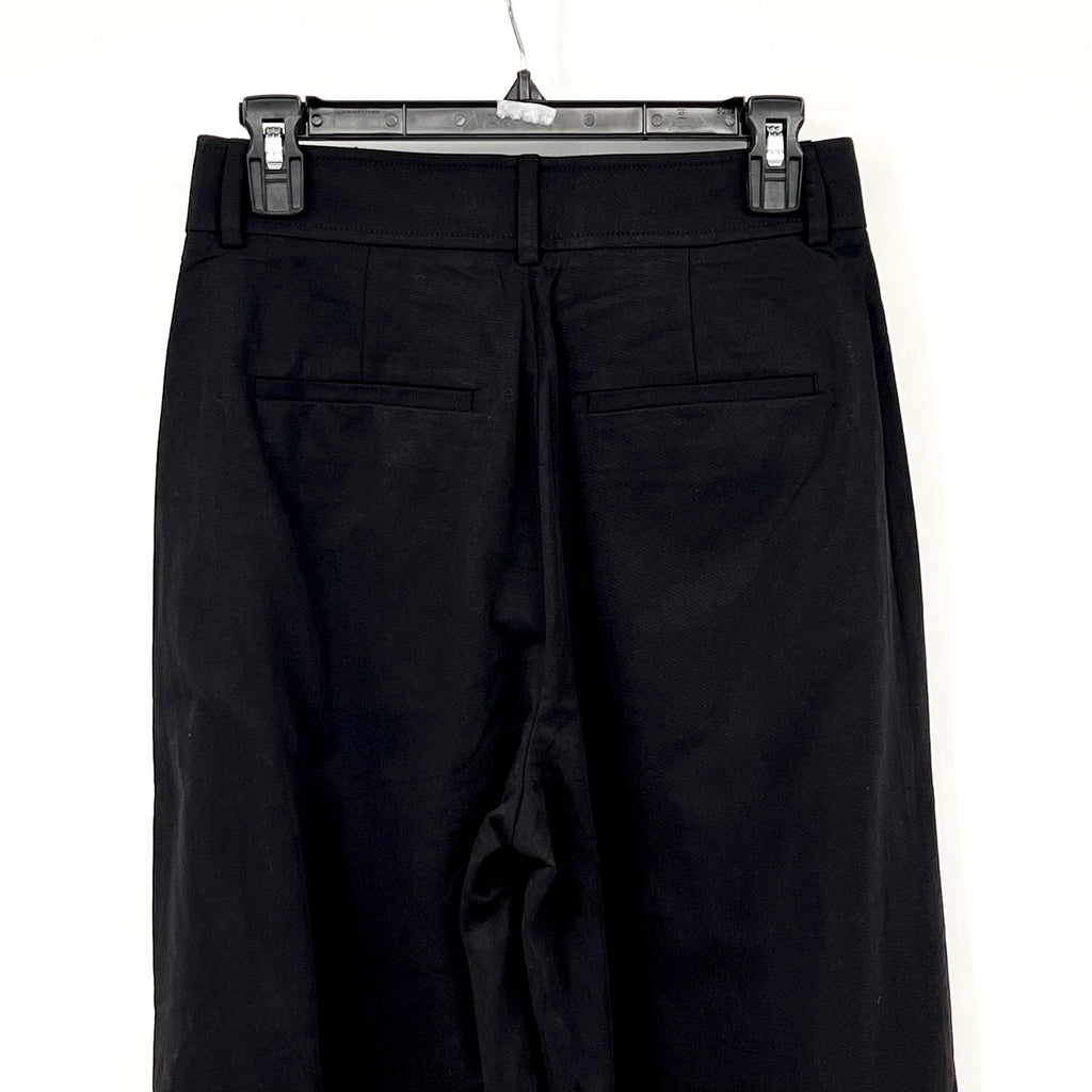 Everlane Womens The Way-High Drape Pants Sz 4 30" Inseam Pleated Black NWT