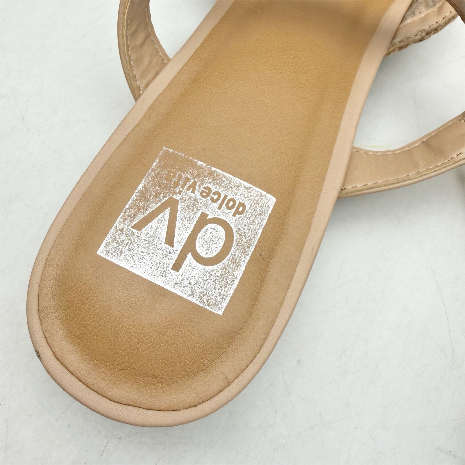 Dolce Vita Womens Domain Flat Mule US 9.5 Tan Natural Raffia Woven NWOB