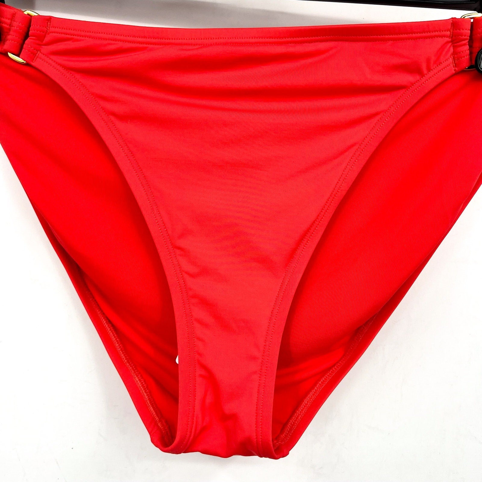 TOMMY BAHAMA Novelty Pearl Hipster Ring Bikini Bottom Medium Pink Coral NWT