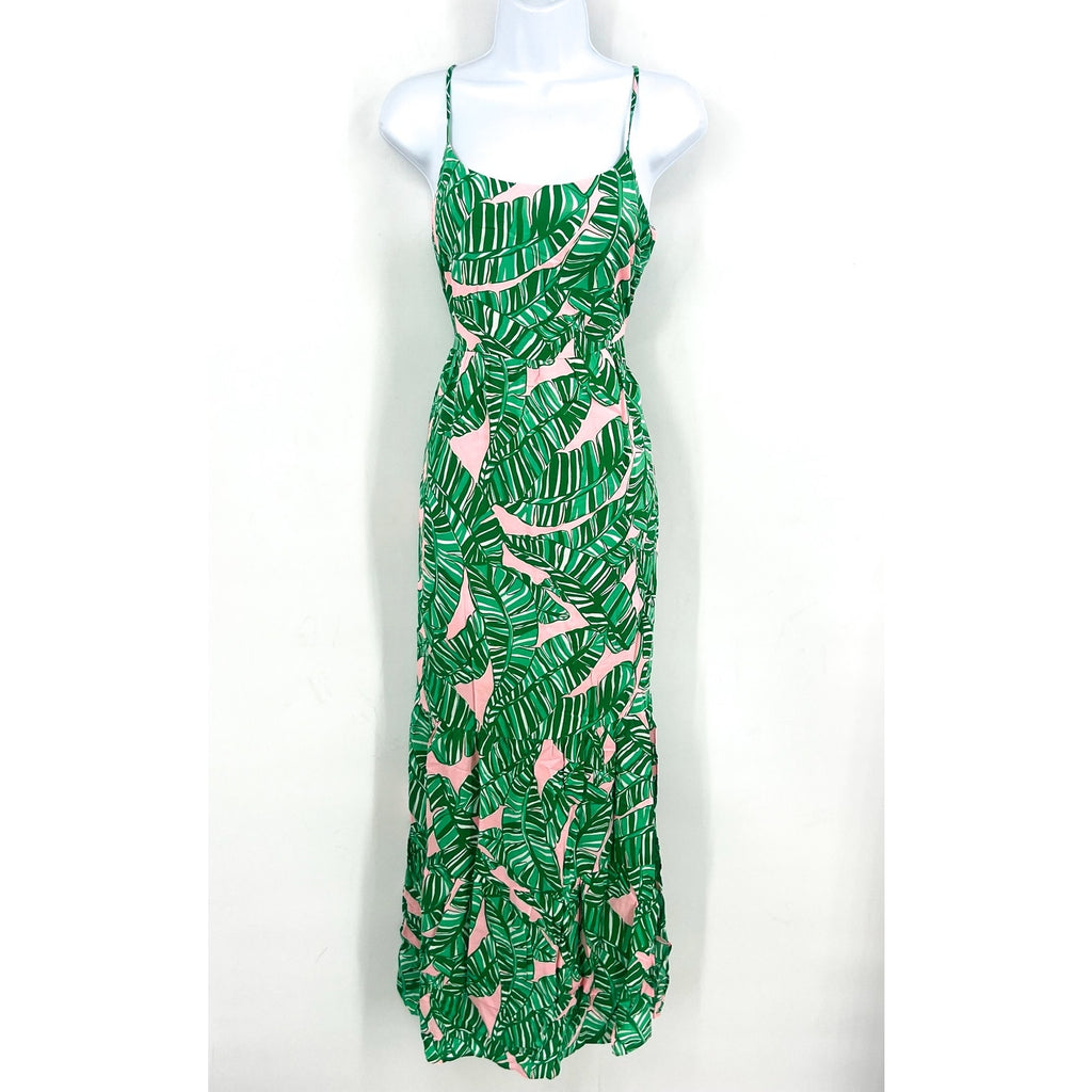 LILLY PULITZER Womens Teresa Maxi Dress XS Green Pink Lets Go Bananas NWT