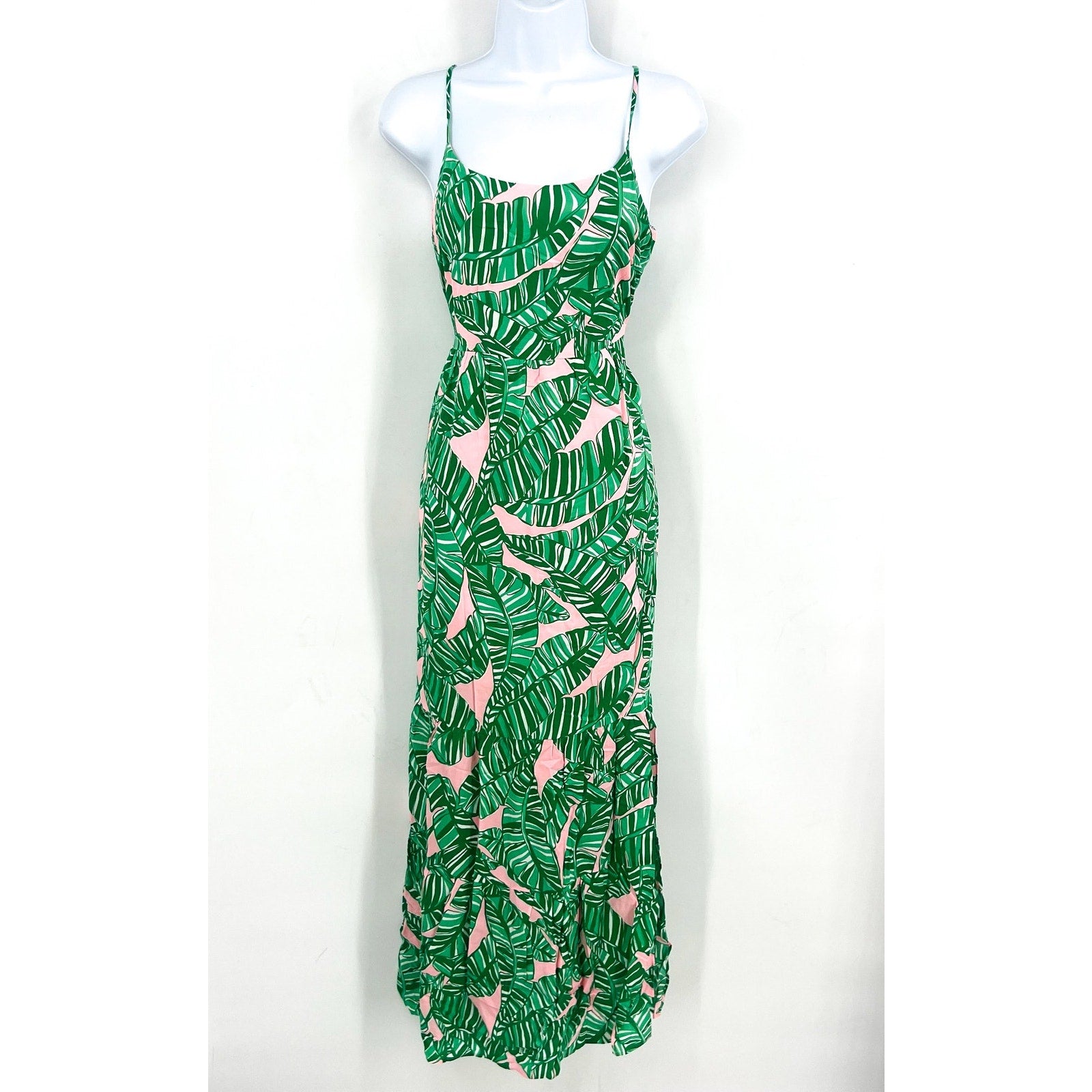 LILLY PULITZER Womens Teresa Maxi Dress XS Green Pink Lets Go Bananas NWT