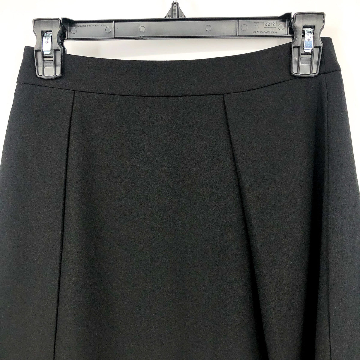 CECE Women's Pleated Mini A-Line Skirt Size 0 Rich Black Stretch Lined NWT