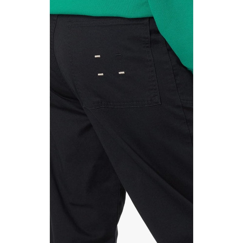 LABEL Womens Go-To Pants Large Black Relaxed Fit High Rise Crop Pockets NWT