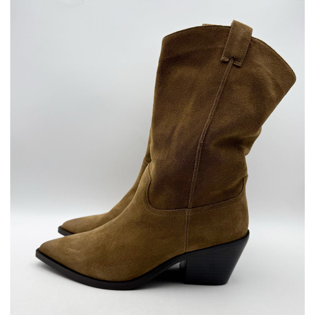 Steve Madden Womens Stetson Western Boots US 7.5 M Brown Suede NWOB