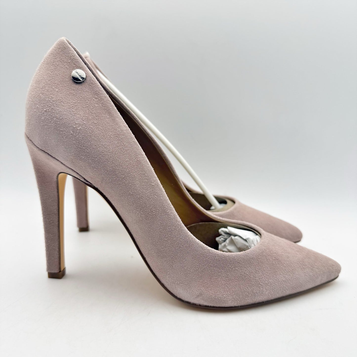 Calvin Klein Womens Brady High Heels Size 8.5 Pink Suede Pumps NIB