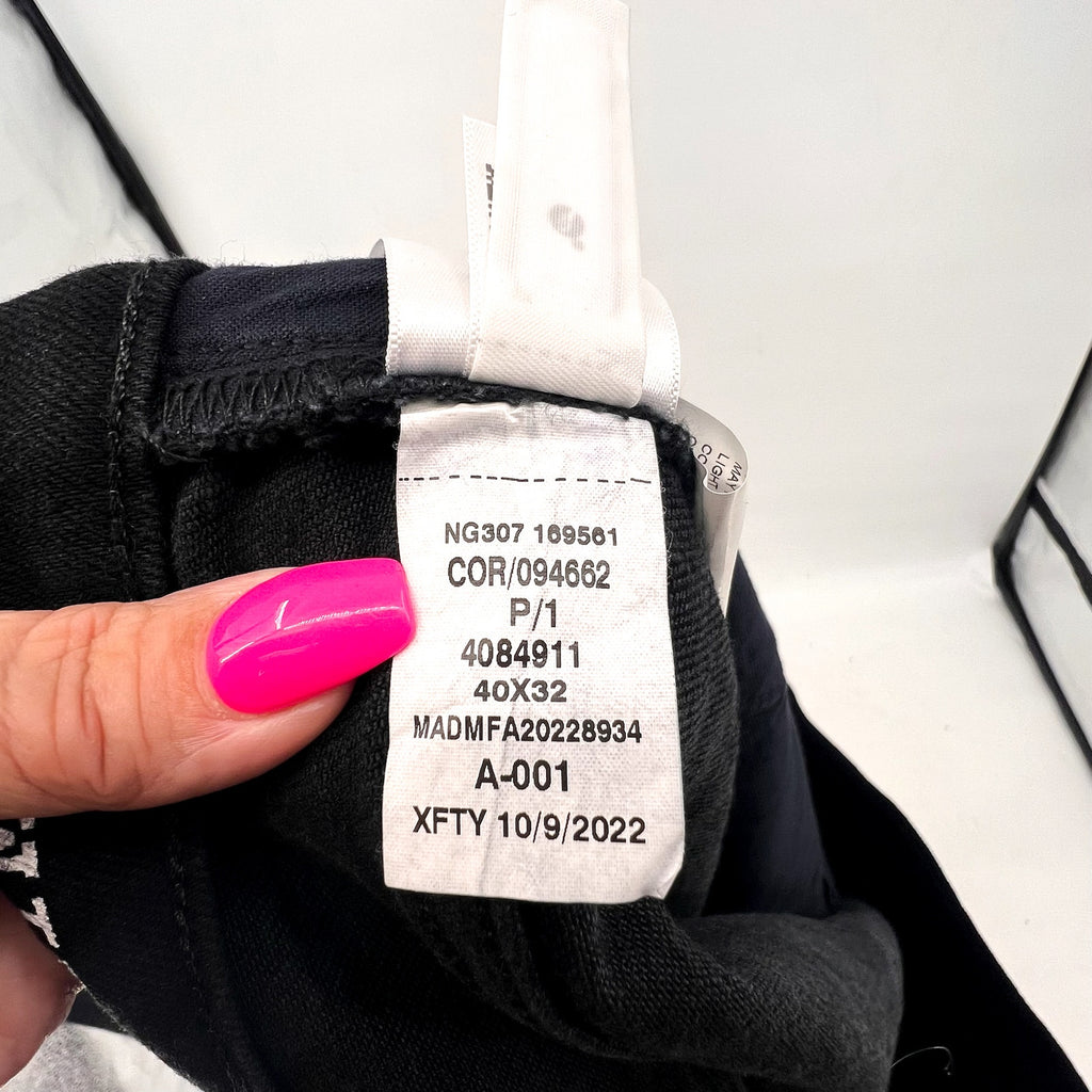 MADEWELL Men's Athletic Slim Jeans 40x32 Black Denim Stretch NG307 NWT