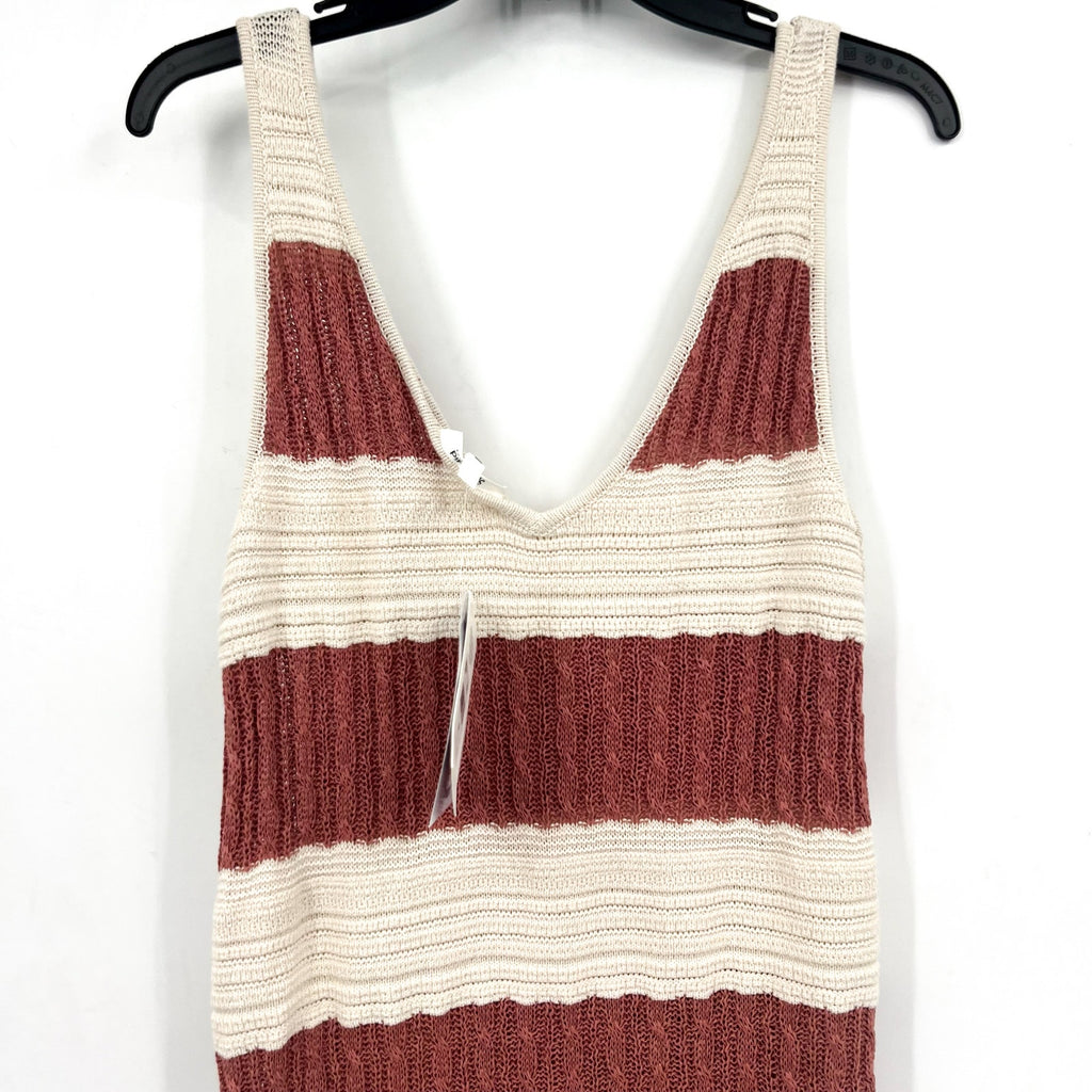 SPLENDID Women's Nicola Knit Tank Dress Medium Sunset White Sand Stripe NWT