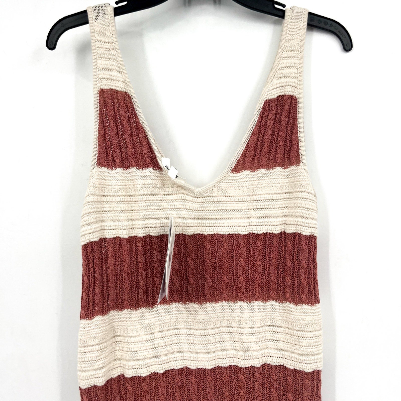 SPLENDID Women's Nicola Knit Tank Dress Medium Sunset White Sand Stripe NWT
