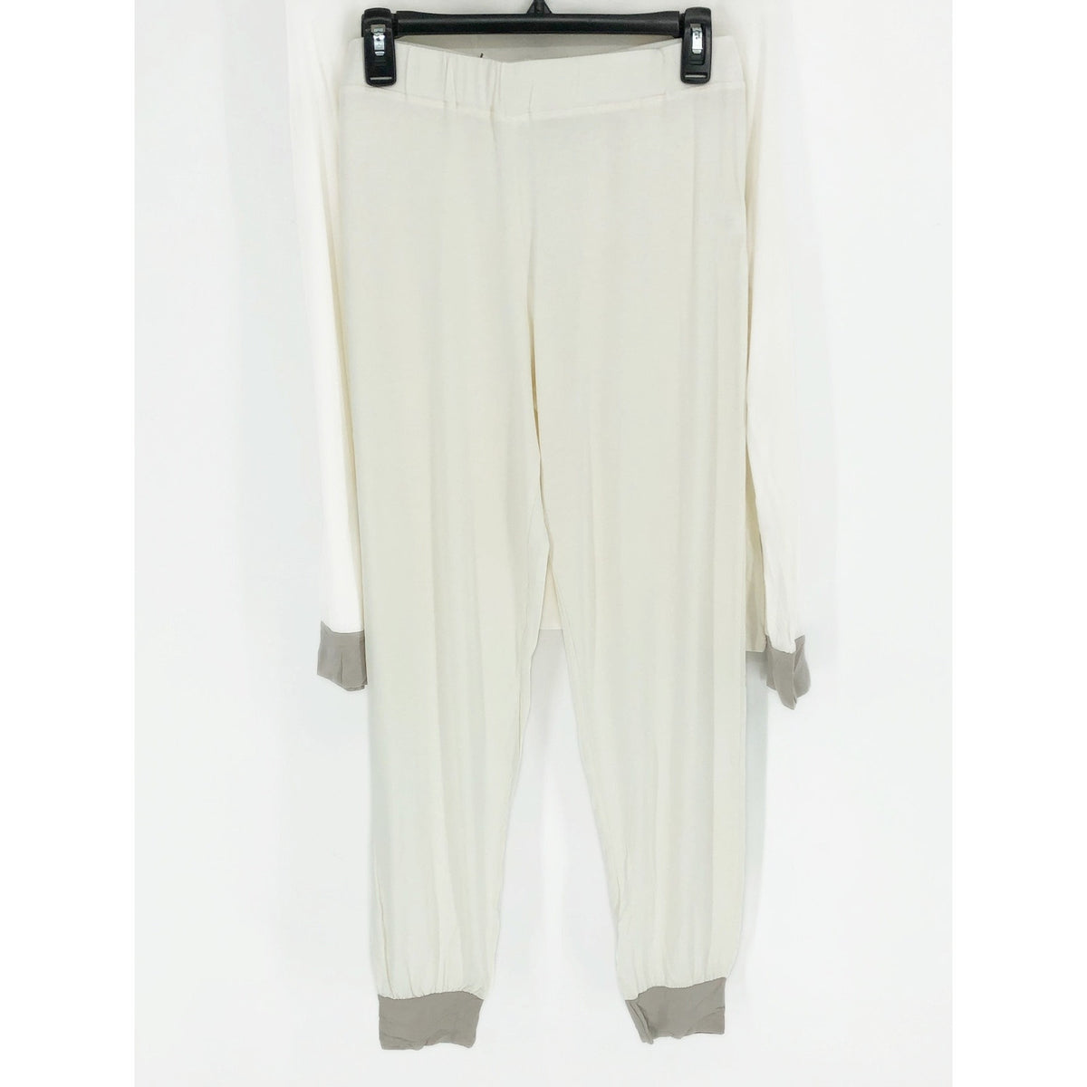 EVERYDAY RITUAL Women's Pajamas Set Medium Cream Knit Henley Jogger Stretch NWT