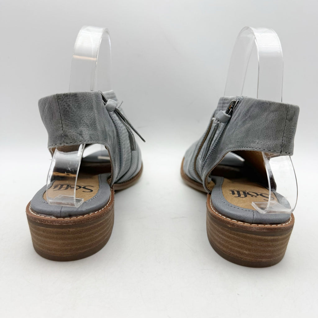 SOFFT Womens Natalia Heeled Sandals Size 7.5 M Grey Blue Suede NWOB