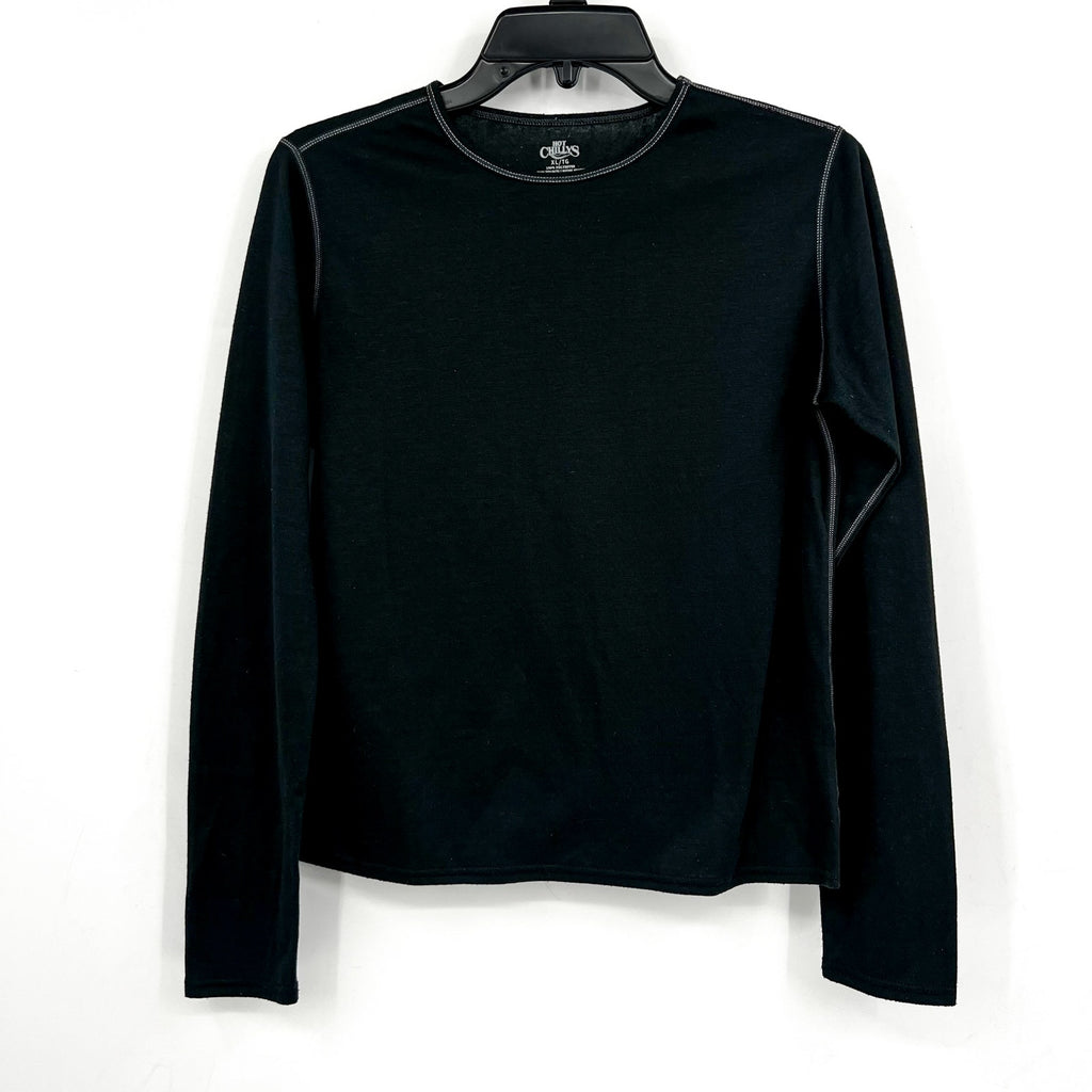 HOT CHILLYS Youth Boy's Pepper Bi-Ply Crewneck Top XL Black Base Layer EUC